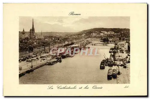 Cartes postales Rouen Le Cathedrale et les Quais