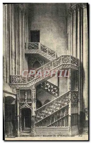 Ansichtskarte AK La Cathedrale de Rouen Escalier de la Bibliotheque