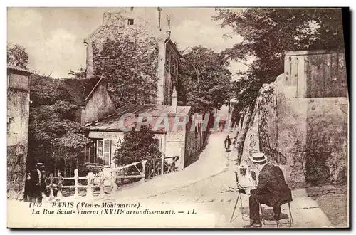 Cartes postales Paris La Rue Saint Vincent Vieux Montmartre