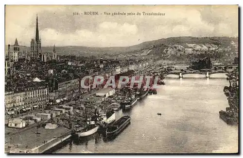 Ansichtskarte AK Rouen Vue generale prise du Transbordeur