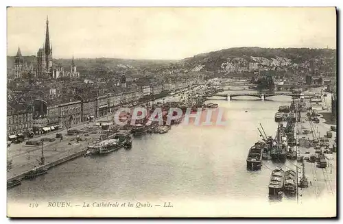 Cartes postales Rouen La Cathedrale et les Quais