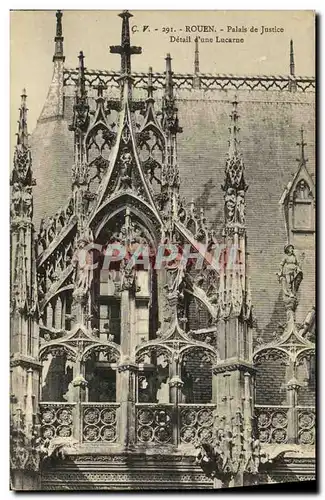 Cartes postales Rouen Palais de Justice Detail d Une Lucarne