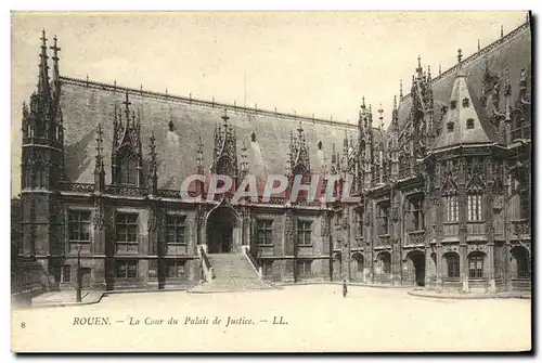 Ansichtskarte AK Rouen La Cour du Palais de Justice