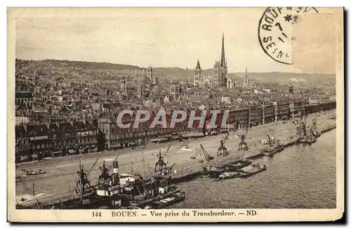 Cartes postales Rouen Vue prise du Transbordeur