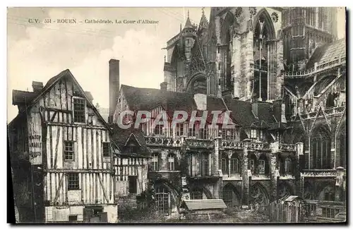 Ansichtskarte AK Rouen Cathedrale la Cour d Albane