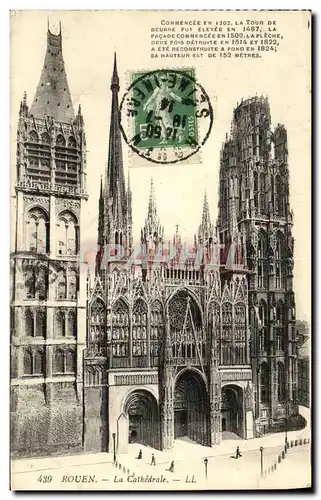 Cartes postales Rouen La Cathedrale