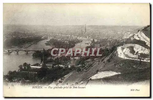 Ansichtskarte AK Rouen Vue generale prise de Bon Secours