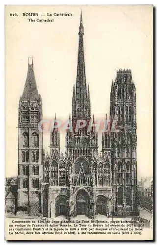 Cartes postales Rouen La Cathedrale