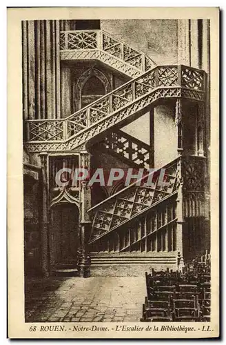 Ansichtskarte AK Rouen Notre Dame L Escalier de la Biblotheque