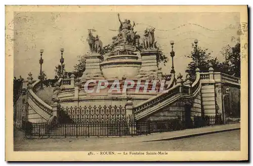 Ansichtskarte AK Rouen La Fontaine Sainte Marie