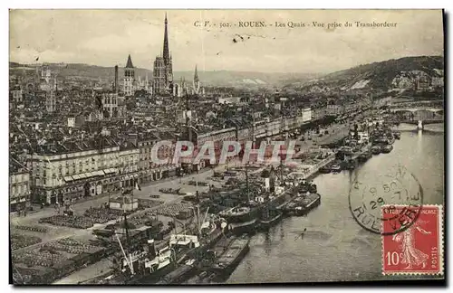 Cartes postales Rouen Les Quais Vue prise du Transbordeur