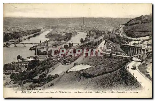 Ansichtskarte AK Rouen Panorama pris de Bon Secours