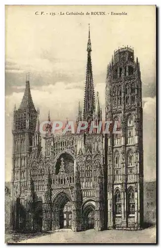 Cartes postales La Cathedrale de Rouen Ensemble