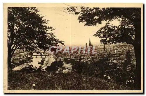 Ansichtskarte AK Rouen Vue generale prise de la cote Ste Catherine