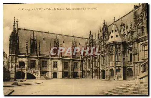 Cartes postales Rouen Palais de Justice Cour interieure