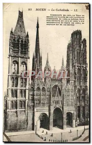 Cartes postales Rouen La Cathedrale