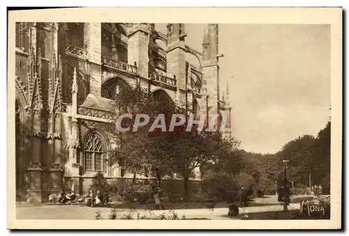 Ansichtskarte AK Rouen La Ville Musee Jardin de l hotel de ville et vue partielle de l eglise Saint ouen