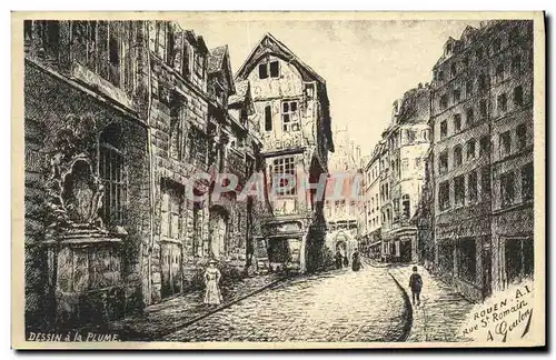 Cartes postales Rouen Rue St Romain