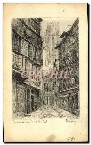 Cartes postales Rouen Impasse du petit salut