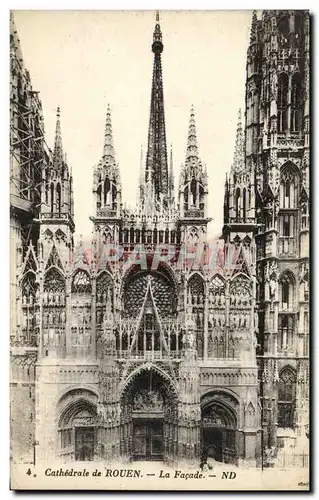 Cartes postales Cathedrale de Rouen La Facade