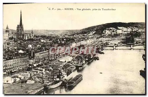 Ansichtskarte AK Rouen Vue generale prise du Transbordeur