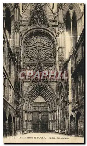 Cartes postales La Cathedrale de Rouen Portail des Libraires