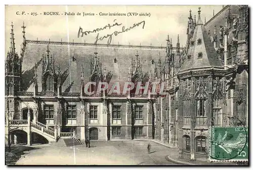 Cartes postales Rouen Palais de Justice Cour Interieure