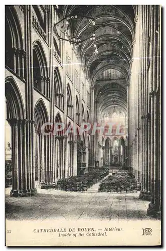 Cartes postales Cathedrale de Rouen Interieur