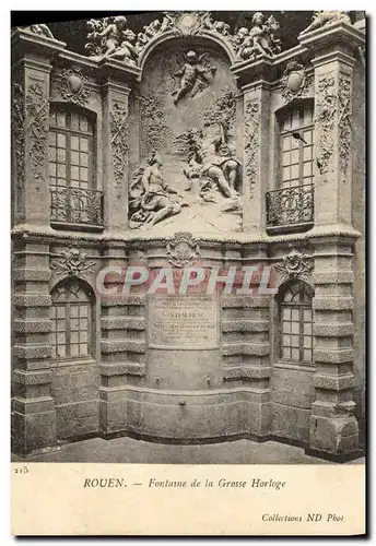 Cartes postales Rouen Fontaine de la Grosse Horloge