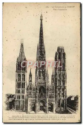 Cartes postales Rouen La Cathedrale Vue d ensemble