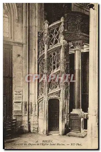 Cartes postales Rouen Escalier des Orgues de L Eglise Saint Maclou