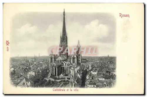 Cartes postales Rouen Cathedrale et la Ville