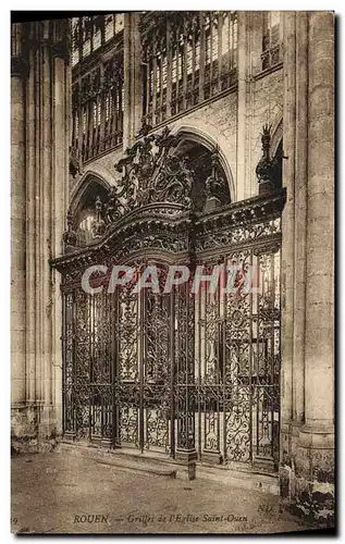 Cartes postales Rouen Grilles de L Eglise Saint Ouen