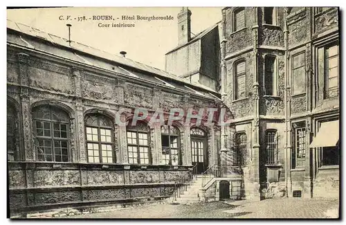 Cartes postales Rouen Hotel Bourgtheroulde Cour interieure