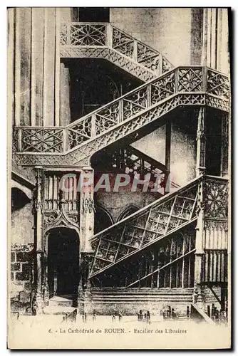 Cartes postales Rouen La Cathedrale de Escalier des Libraires