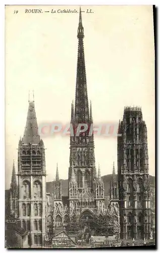 Cartes postales Rouen La Cathedrale