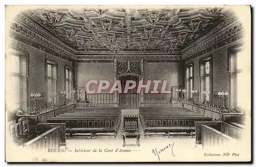 Cartes postales Rouen Interieur de la Cour d Assises