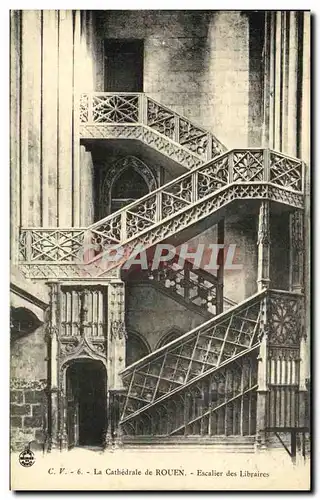 Cartes postales Rouen La Cathedrale Escalier des Libraies