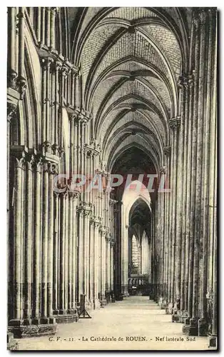 Ansichtskarte AK Rouen La Cathedrale Nef laterale sud