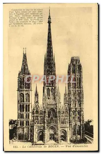 Cartes postales Rouen La Cathedrale