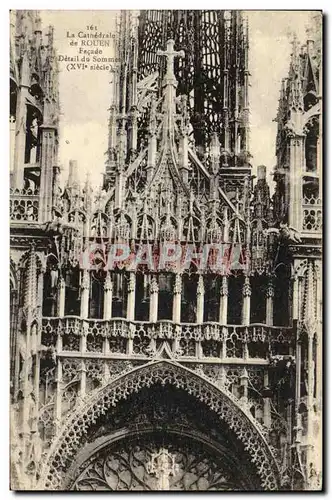 Ansichtskarte AK Rouen La Cathedrale Facade Detail du sommet