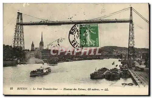 VINTAGE POSTCARD Rouen the transporter bridge