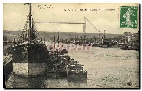 Cartes postales Rouen Le Port et le Transbordeur Bateaux