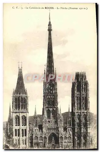 Ansichtskarte AK Rouen La Cathedrale La Fleche