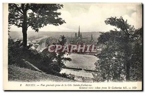 Cartes postales Rouen Vue Generale Prise de la Cote Sainte Catherine