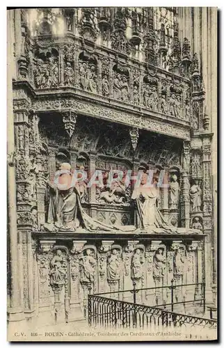 Cartes postales Rouen cathedrale Tombeau des cardinaux d Amboise