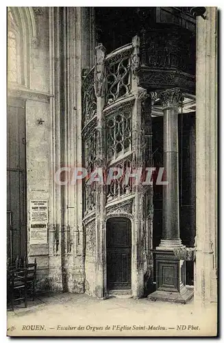 Cartes postales Rouen Escalier des Orgues de L Eglise Saint Maclou