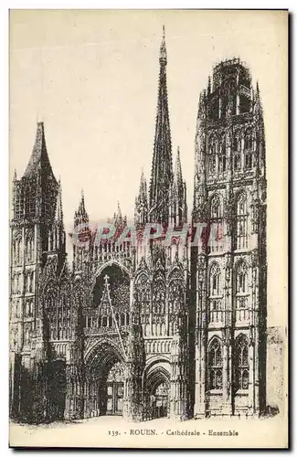 Cartes postales Rouen Cathedrale Ensemble