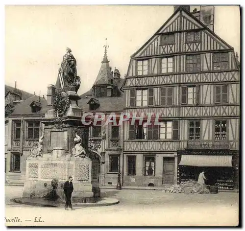 Ansichtskarte AK Rouen Place de la pucelle Jeanne d arc