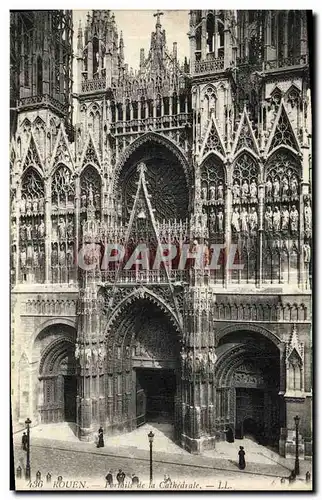 Cartes postales Rouen Portails de la Cathedrale